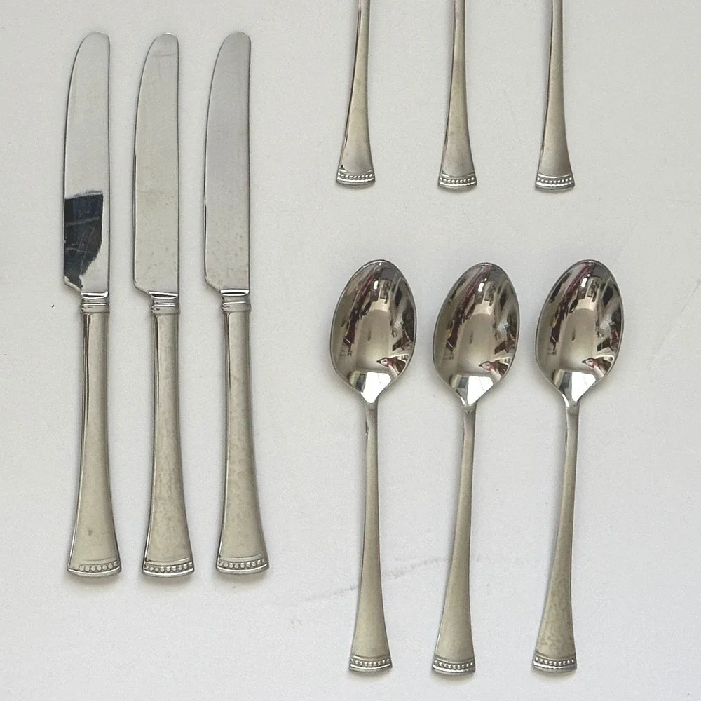 Lenox Portola Stainless Steel Flatware 15 Piece Set Forks Knives Spoons China